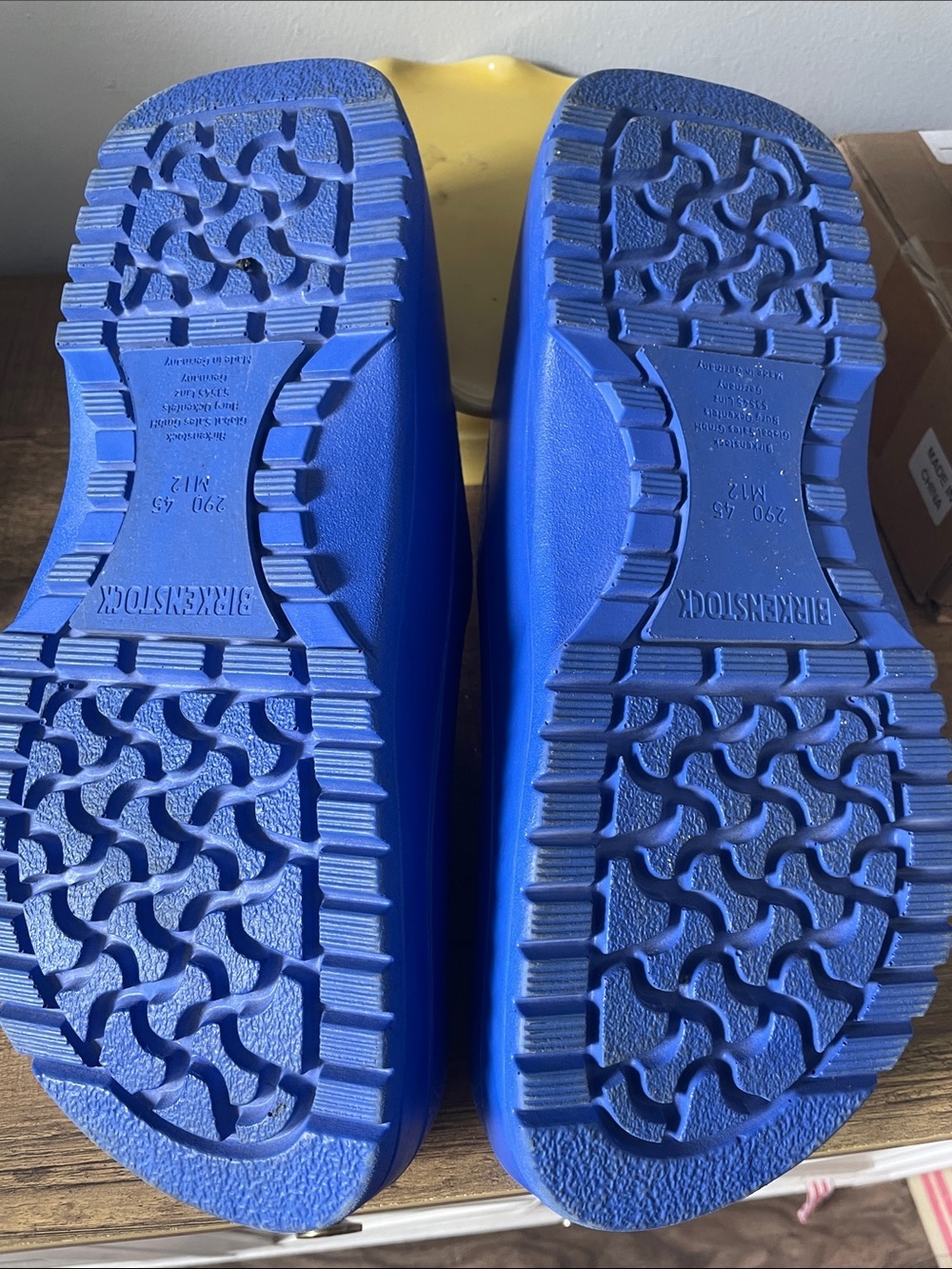 Birkenstock Blue Fleece-Lined Clogs - Picture 3 of 9